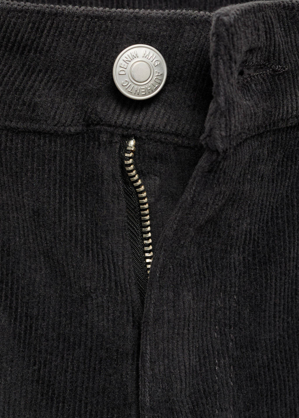 MANGO TEEN corduroy regular fit broek antraciet