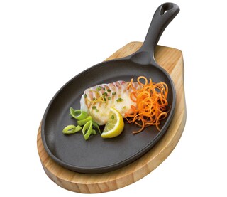 KÜCHENPROFI BBQ-Servierpfanne 2-teilig schwarz/ braun