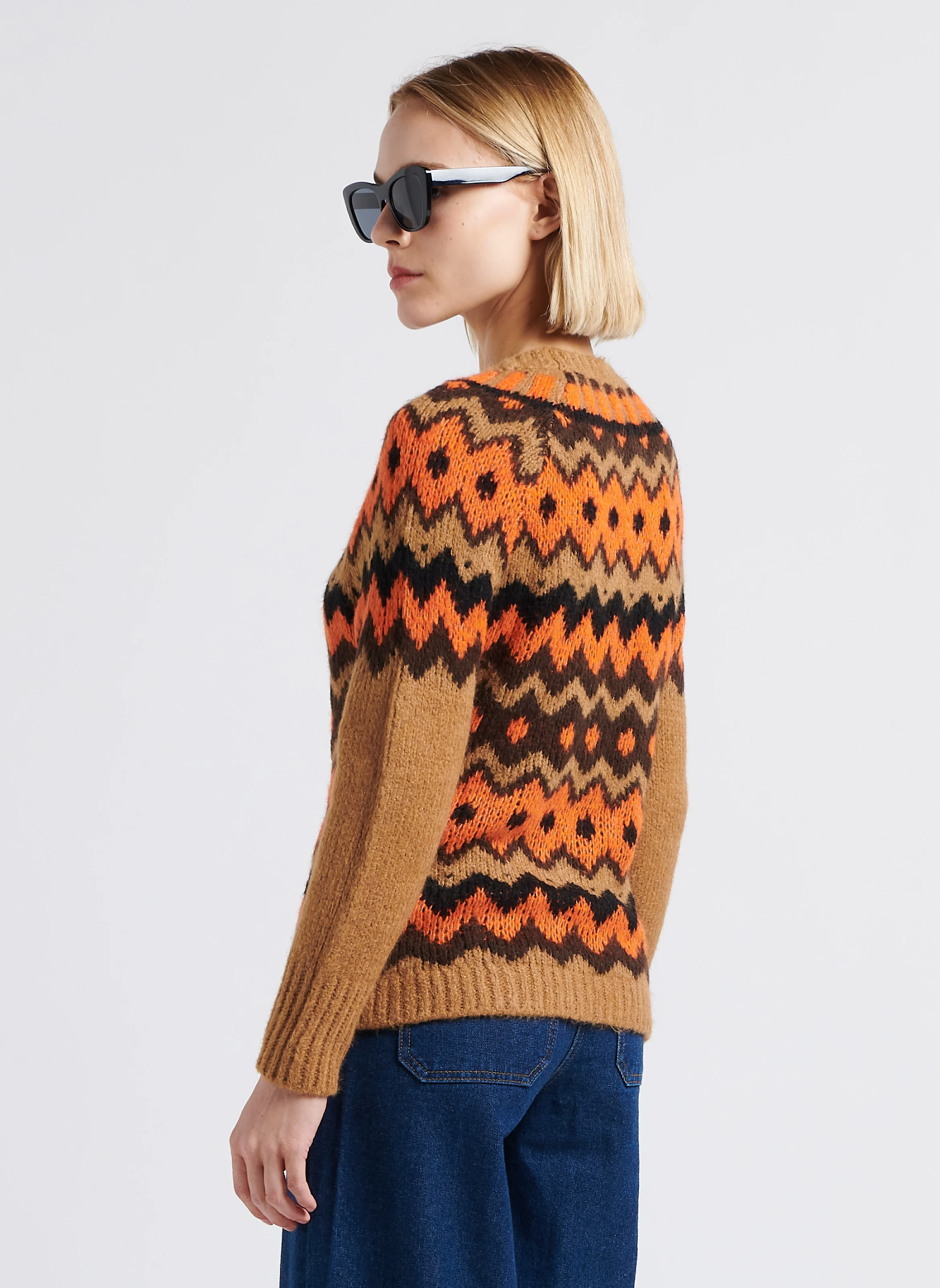 BARILOCHE - Pull encolure ronde droit | Orange