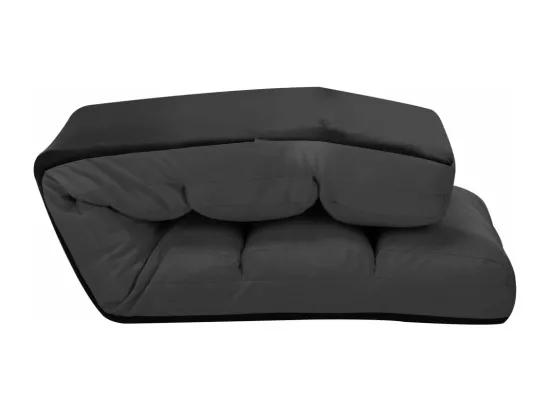 Prolenta Premium - Chaise pliable de sol Anthracite Similicuir