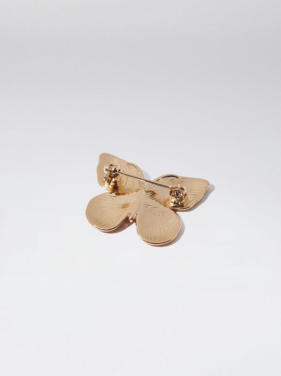 Broche de borboleta - Rosa