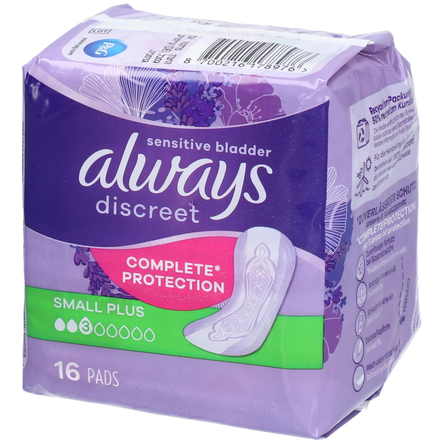 always discreet Inkontinenz Einlagen Small plus