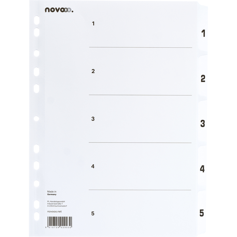 novooo Register, A4, 1-5