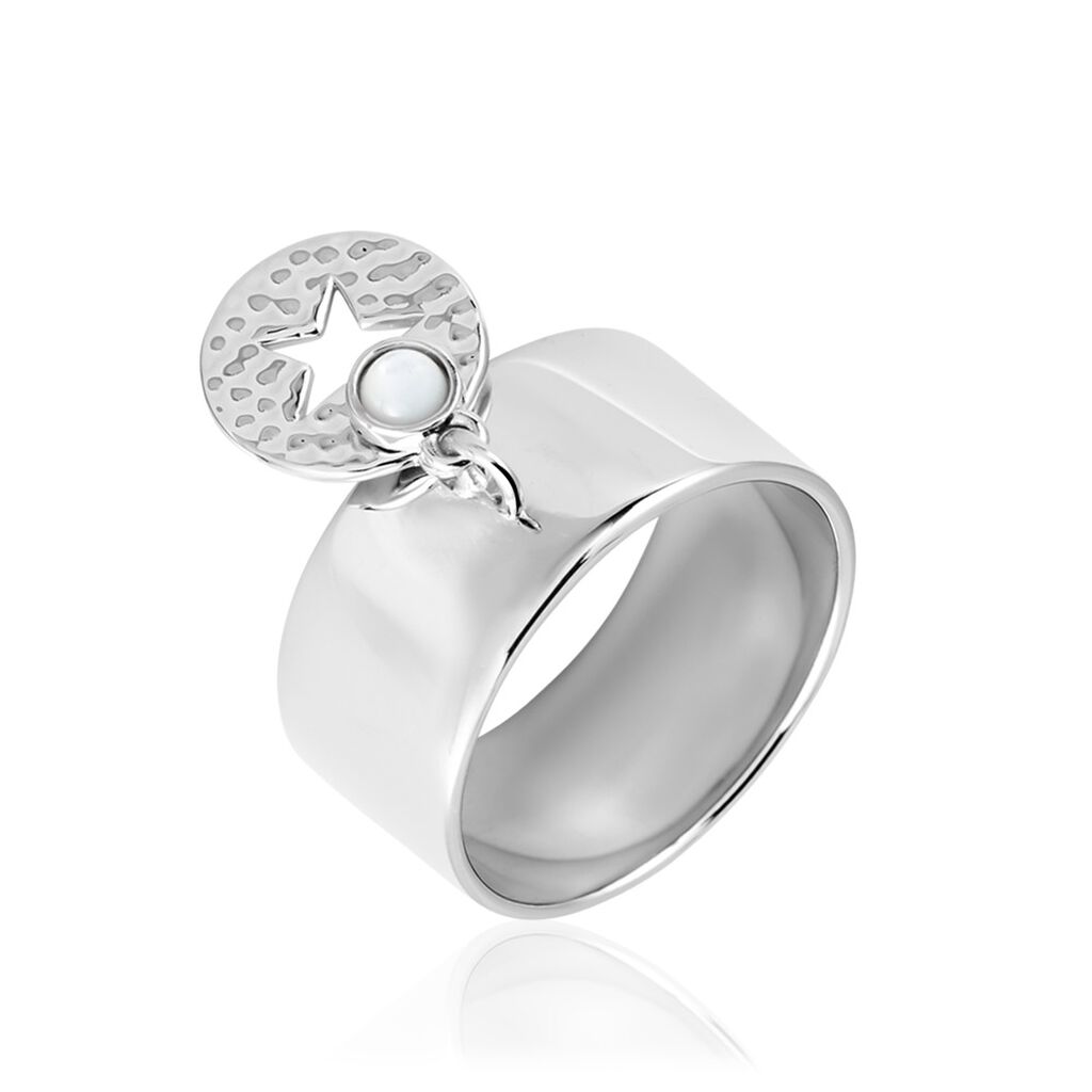 Bague Piassina Argent Blanc Nacre