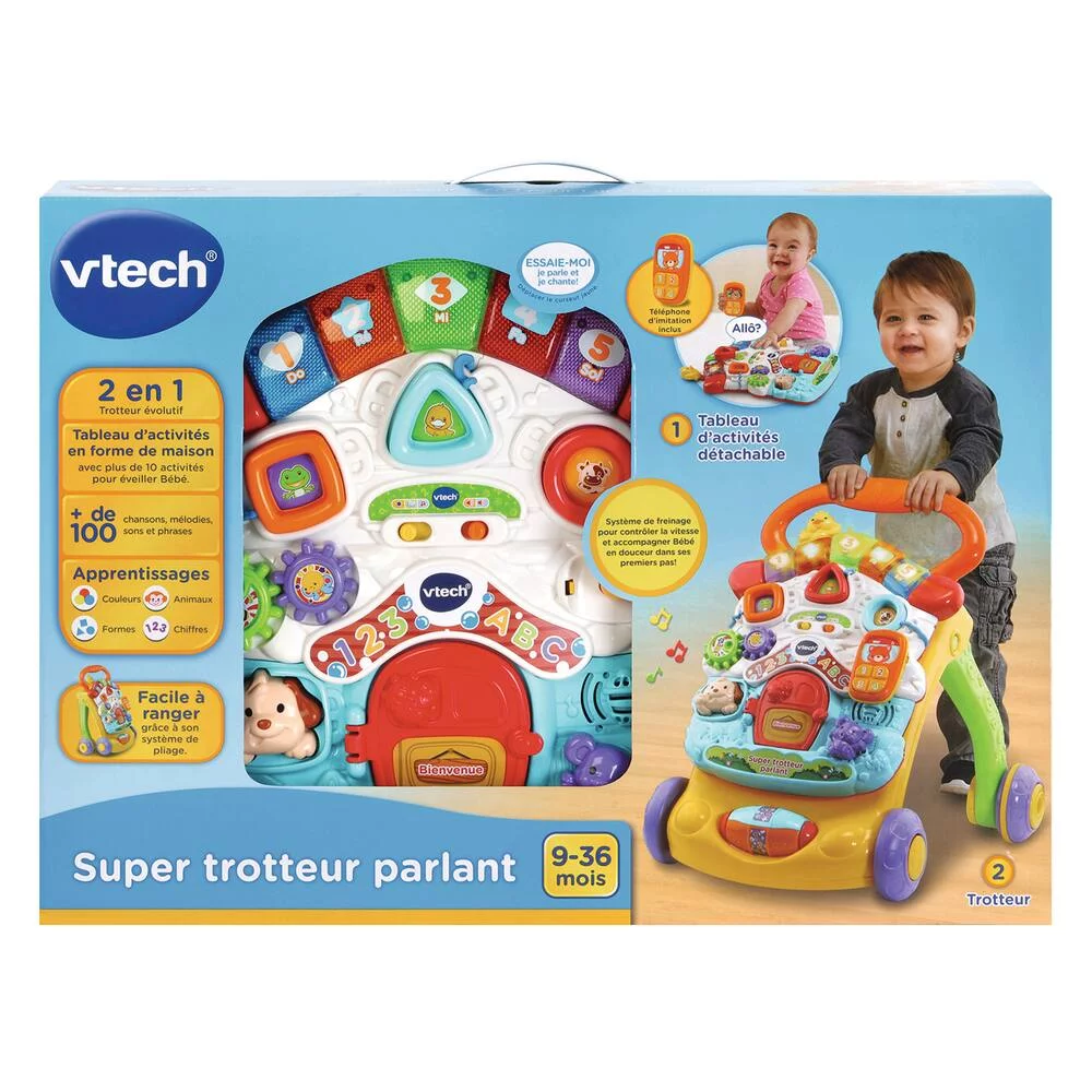 VTECH BABY - SUPER TROTTEUR PARLANT 2 EN 1 ORANGE