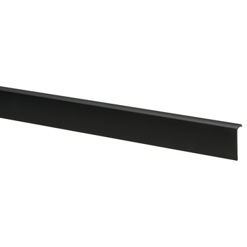 Hockeystickprofiel kunststof zwart 8x21mm 260cm