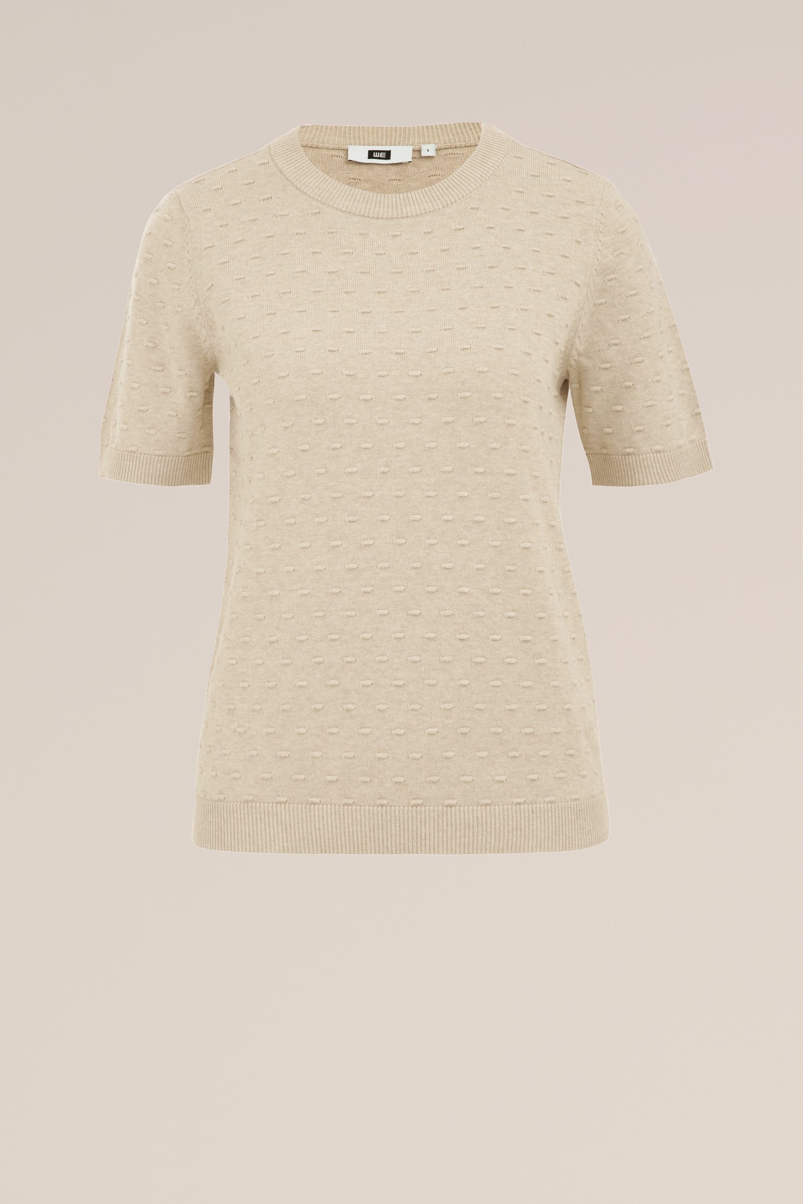 trui met structuur WE Fashion Beige