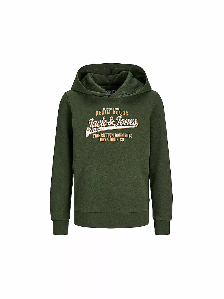 JACK & JONES Jungen Kapuzensweater - Hoodie JJELOGO olive