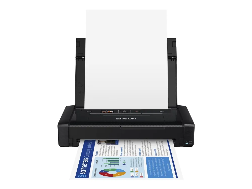 Epson WorkForce WF-110W - Printer - farve - blækprinter - A4 - 5760 x 1440 dpi - op til 7 spm (mono) / op til 4 spm (farve) - kapacitet: 20 ark - USB 2.0, Wi-Fi(n)
