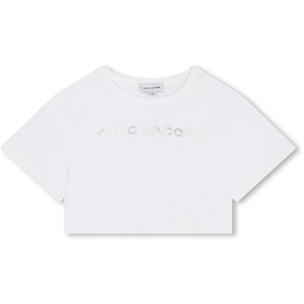 White Crop T-shirt - Little Marc Jacobs