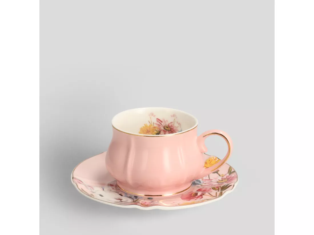 Tasse Avec Soucoupe Sirsobunny Moyen Multicolore 6 x 14.8