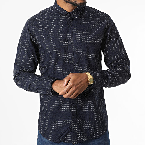 Chemise Manches Longues 992EE2F304 Bleu Marine
