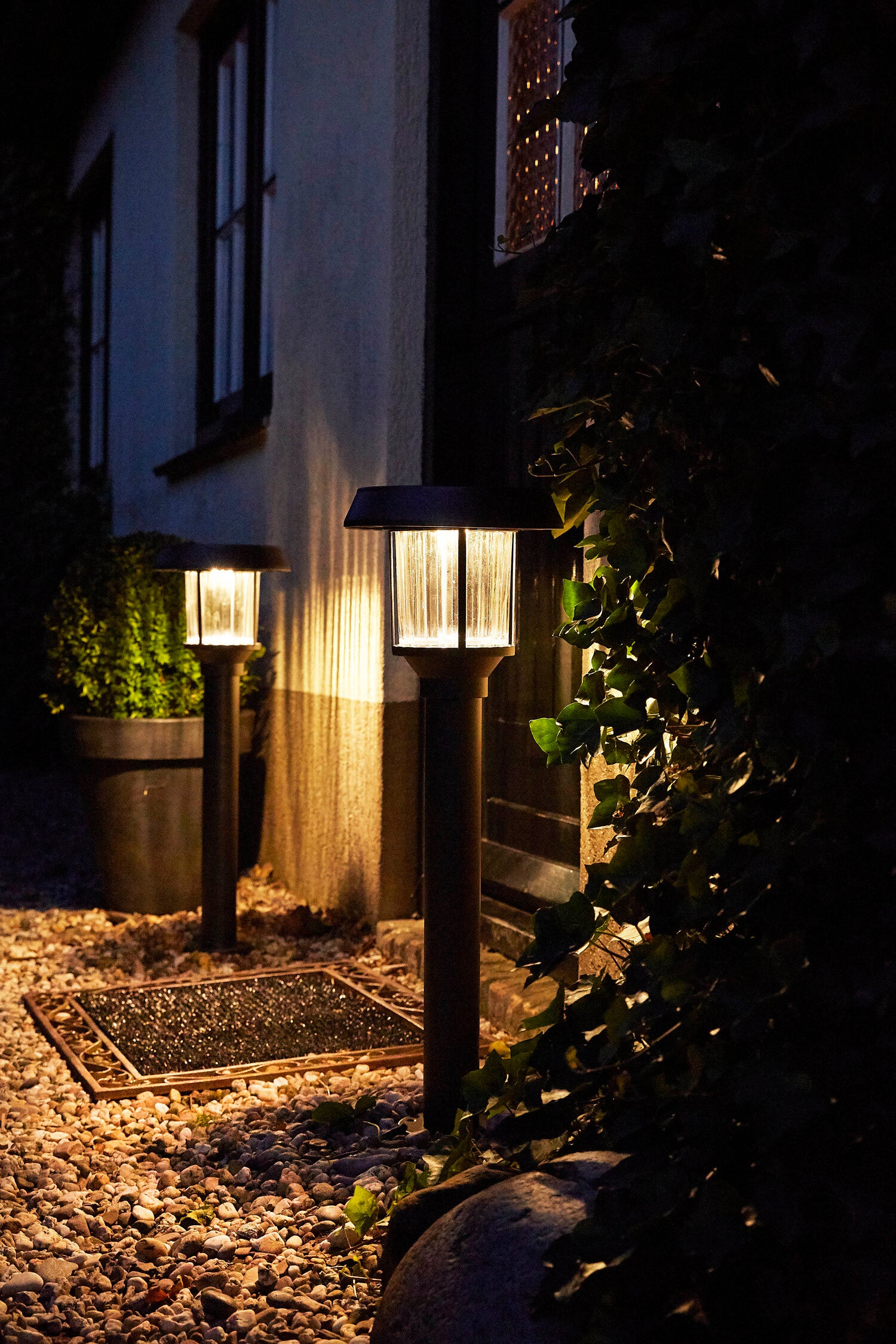 Luxform Lighting solar staande buitenlamp Oklahoma grijs D 24 H 85 cm