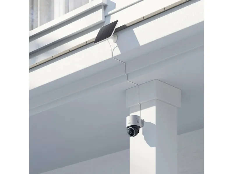 Eufy S330 - Netværksovervågningskamera - panonering / hældningsvinkel - udendørs - støvresistent/vandresistent - farve (Dag/nat) - 4K - audio - trådløs - WiFi - 4G