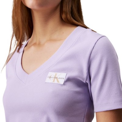 Tee-shirt à manches courtes femme Woven Label CALVIN KLEIN
