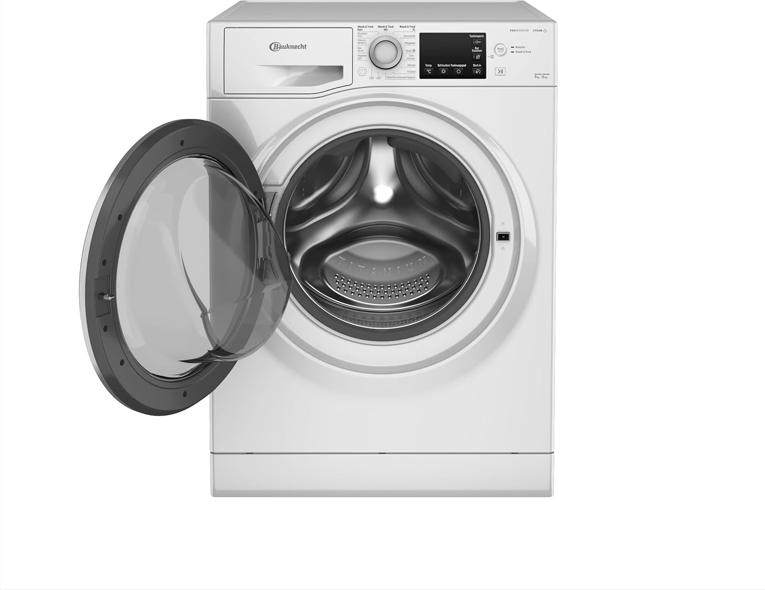 Bauknecht WATK Sense 96 41 N Waschtrockner/ 9/6 kg Waschen/Trocknen/Active Care Wash & Dry Technologie/Flecken 20° / Dampf-Programm/Wolle-Programm/Nachlegefunktion/PRO-Inverter Motor, Weiß