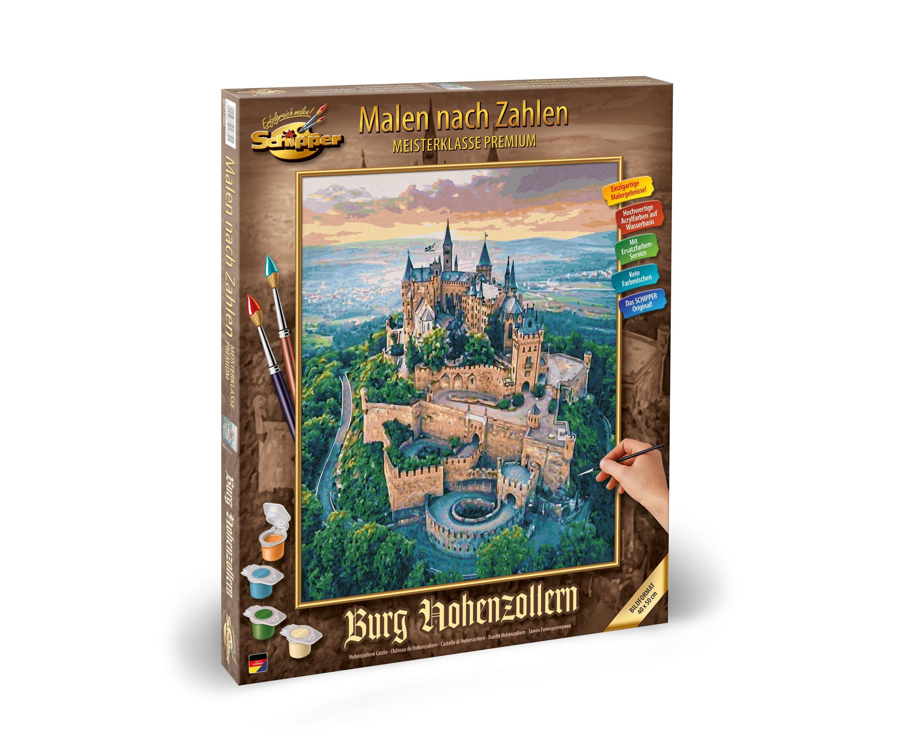 Meisterklasse Premium, Malen nach Zahlen (Mal-Sets) - Malen nach Zahlen - Burg Hohenzollern