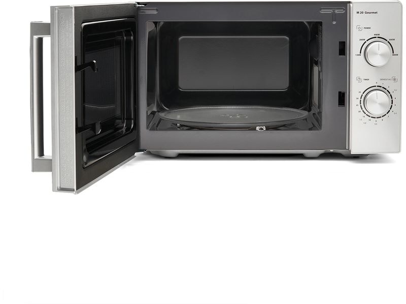 Caso Mikrowelle M20 Gourmet Schwarz/Silber Design-Mikrowelle