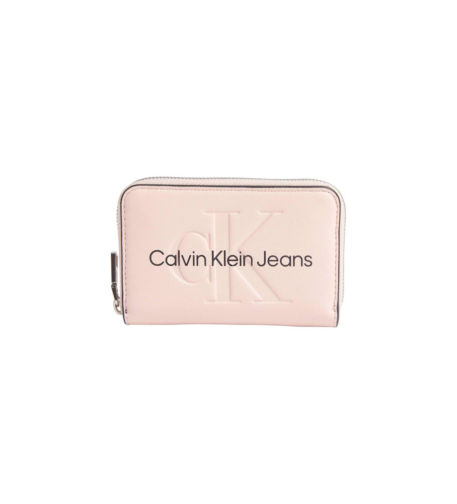 Carteira Calvin Klein Jeans rosa com logo
