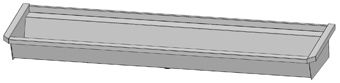 Intersan Sanilav muurwastrog z. kraan (z. leiding) 180cm 3-personen RVS
