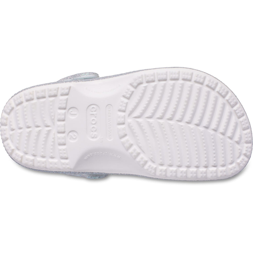 Køb Crocs White Classic Iridescent Glitter Gloc