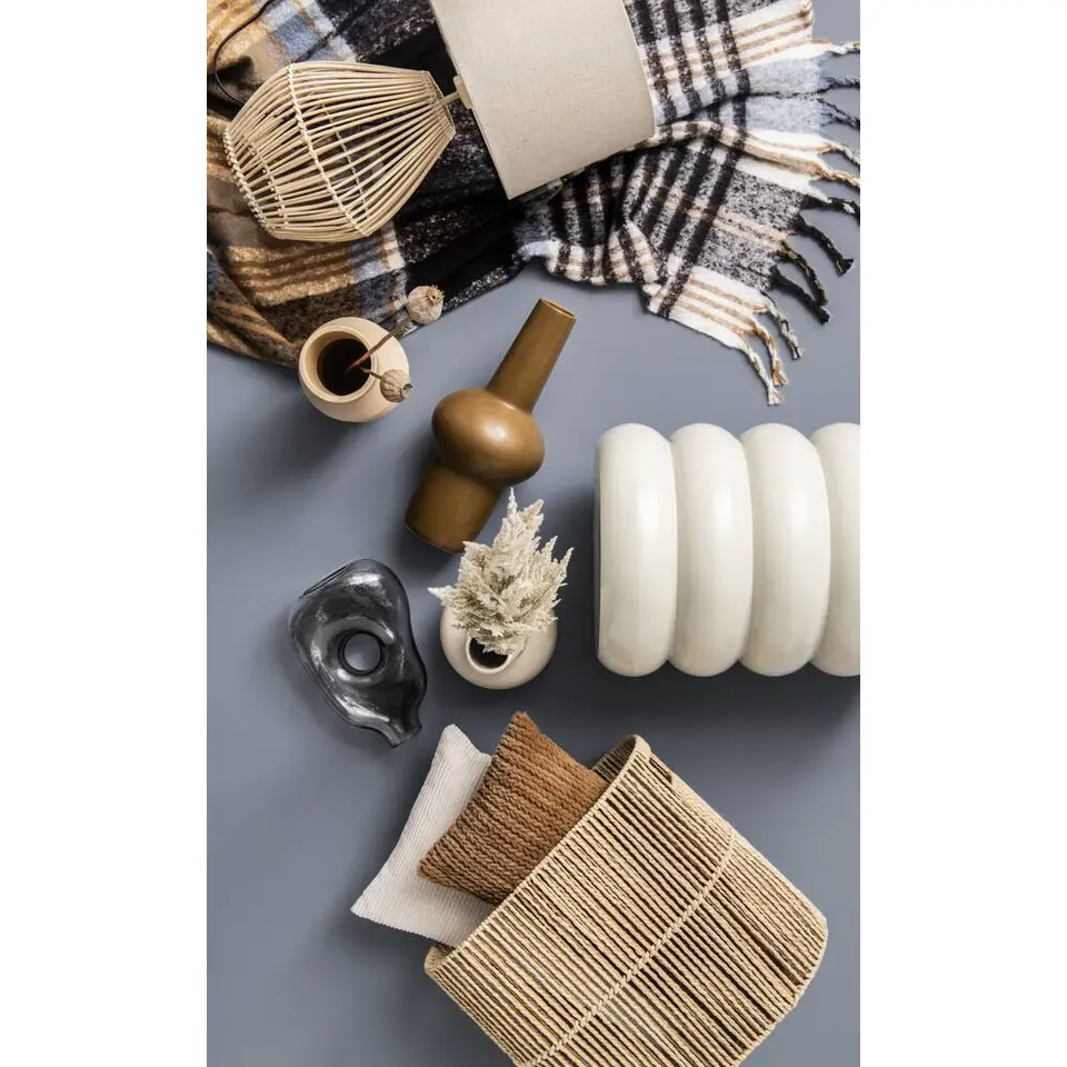 Bijzettafel Barbella - beige - 45xØ33 cm