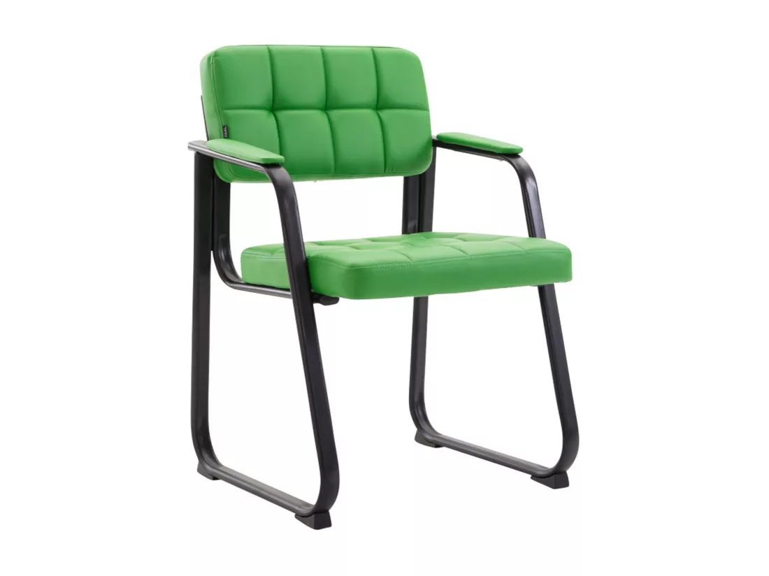 Lot de 2 chaises avec accoudoirs - Similicuir - Vert - Canada B