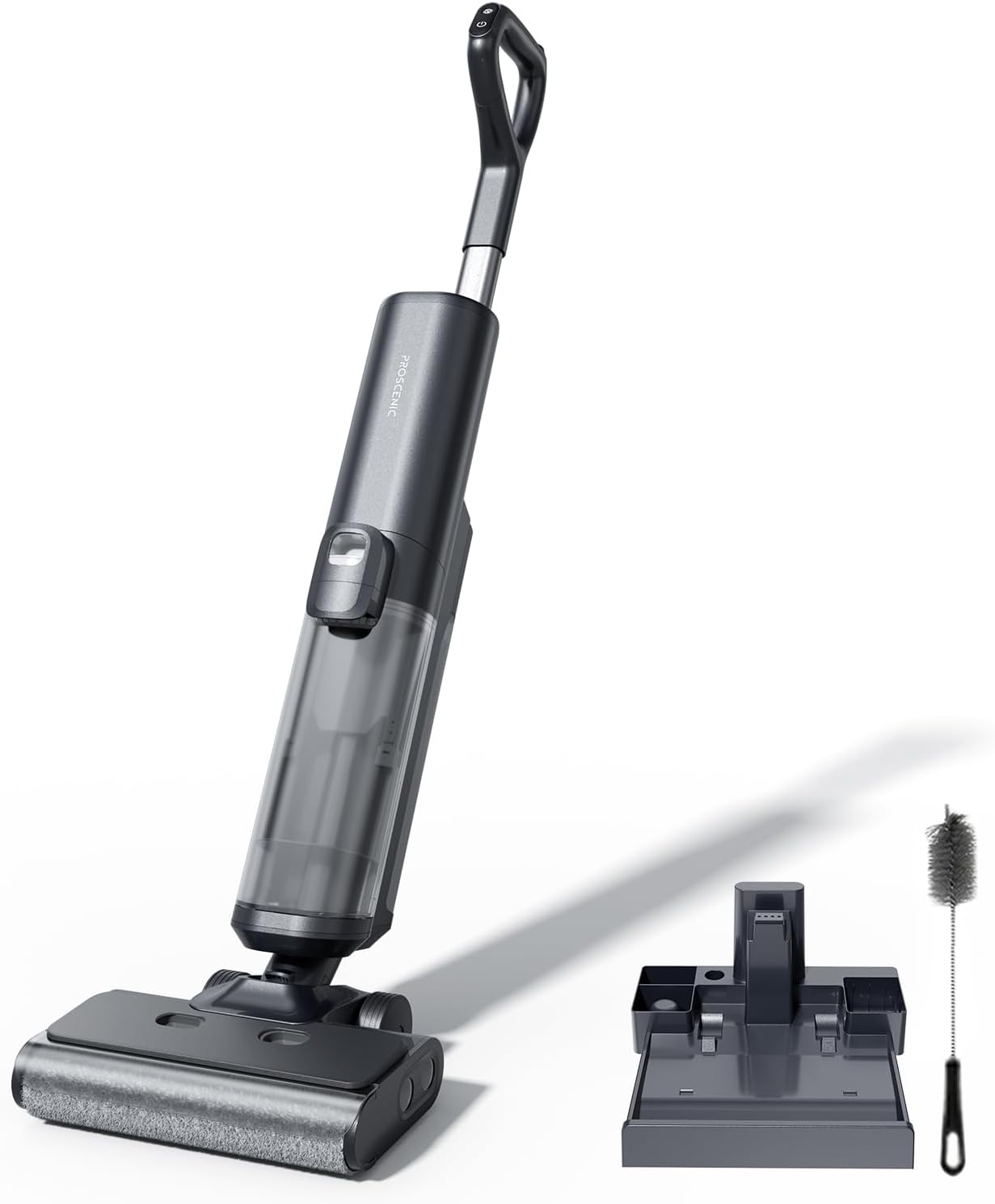 Proscenic F20A Nass-Trockensauger, Saugwischer Smart 3 in 1, Leichtgewicht, Leise, 2L Tank, Selbstreinigungs, LED-Display, Staubsauger mit Wischfunktion für Reinigen von klebrigem Schmutz, Hartböden