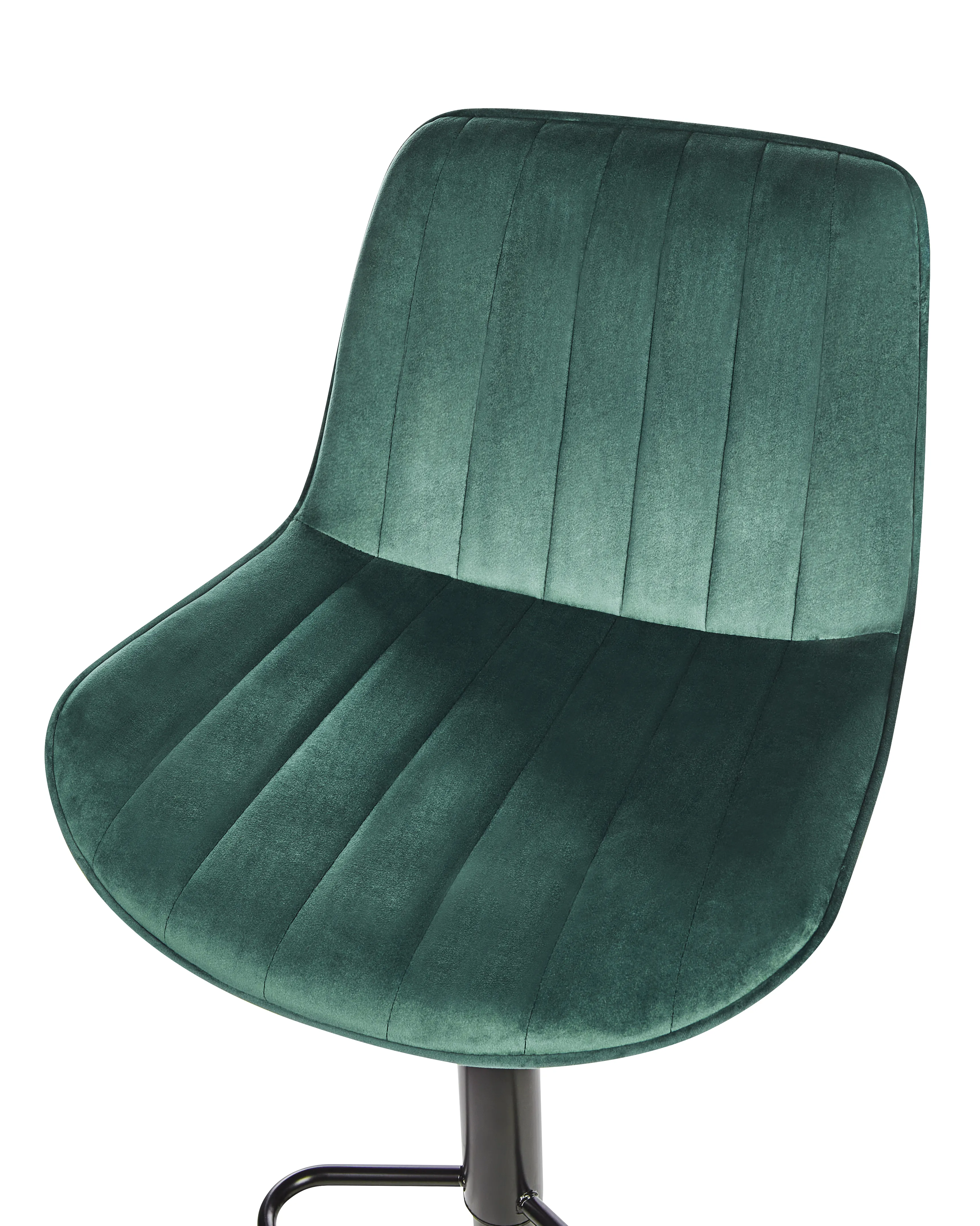 Set van 2 barstoelen DUBROVNIK Fluweel draaibaar Smaragdgroen