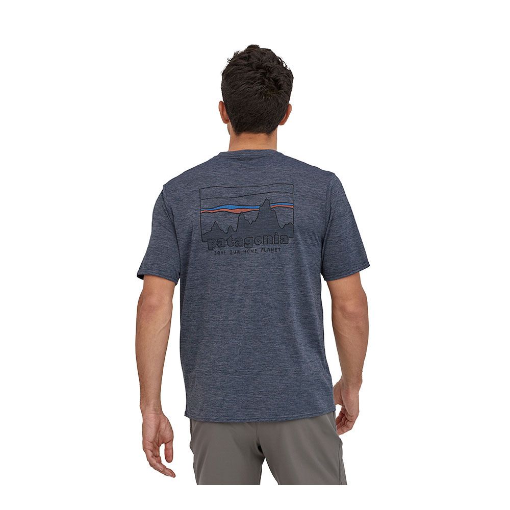 Patagonia CAPILENE COOL DAILY GRAPHIC - Maillot Homme '73 skyline: smolder blue x-dye