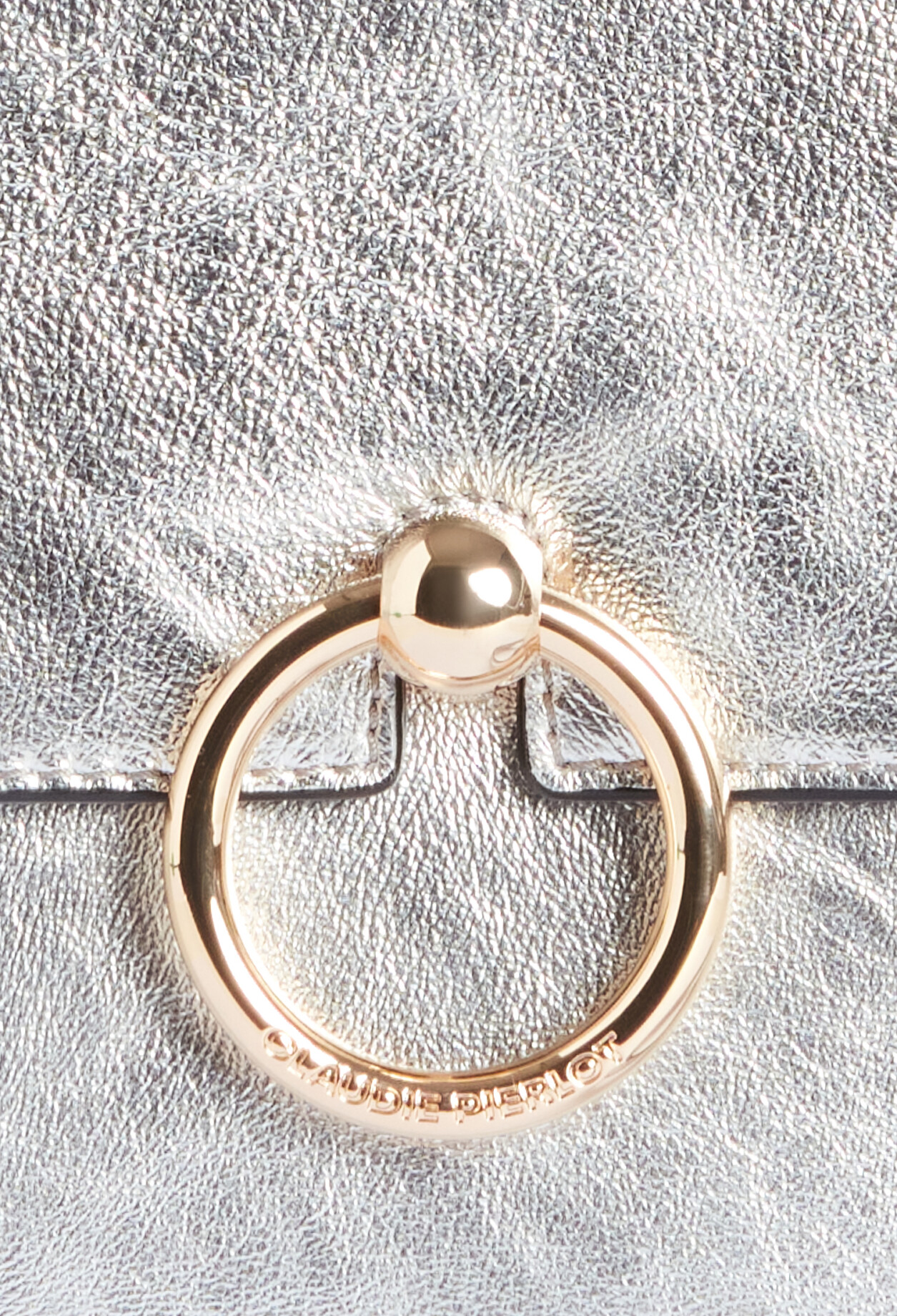 Pochette Anouck cuir argent