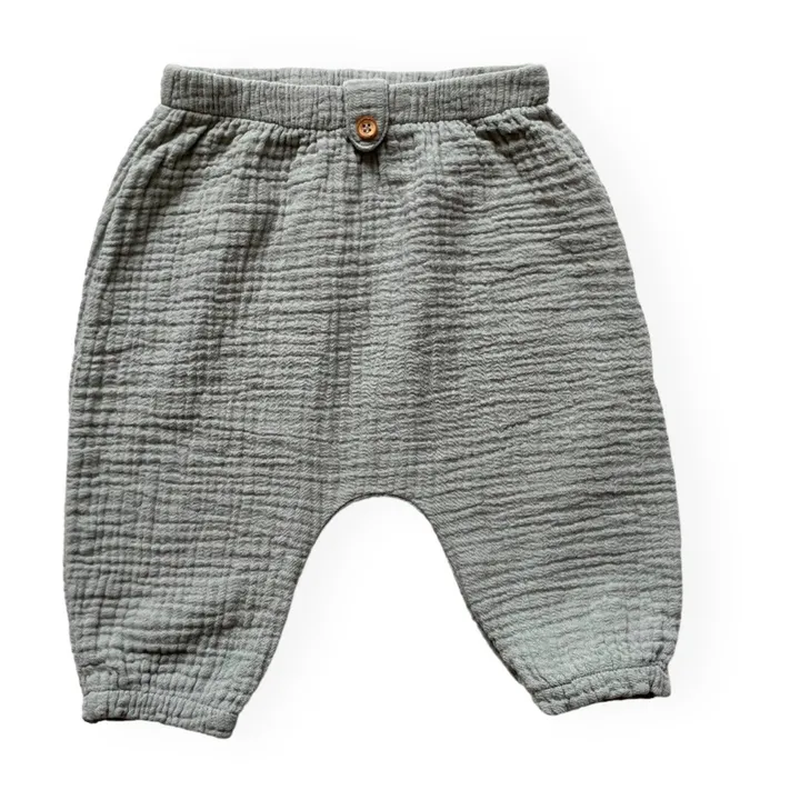 GOLD, Olalala Pantalon Taki Coton Bio | Gris bleuté