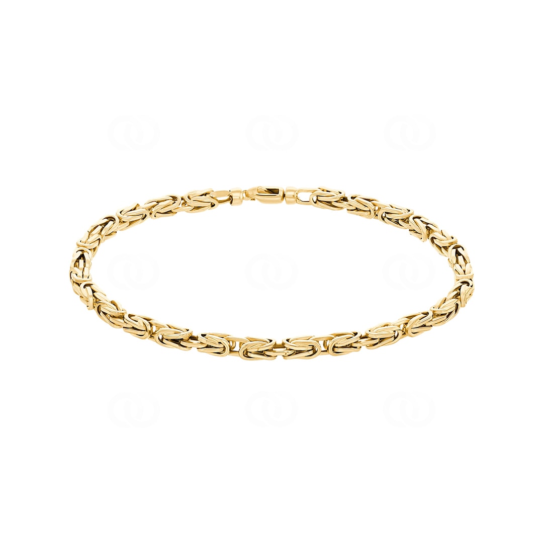 4.0mm Königsarmband klassisch 750/18 K Gelbgold halbmassiv