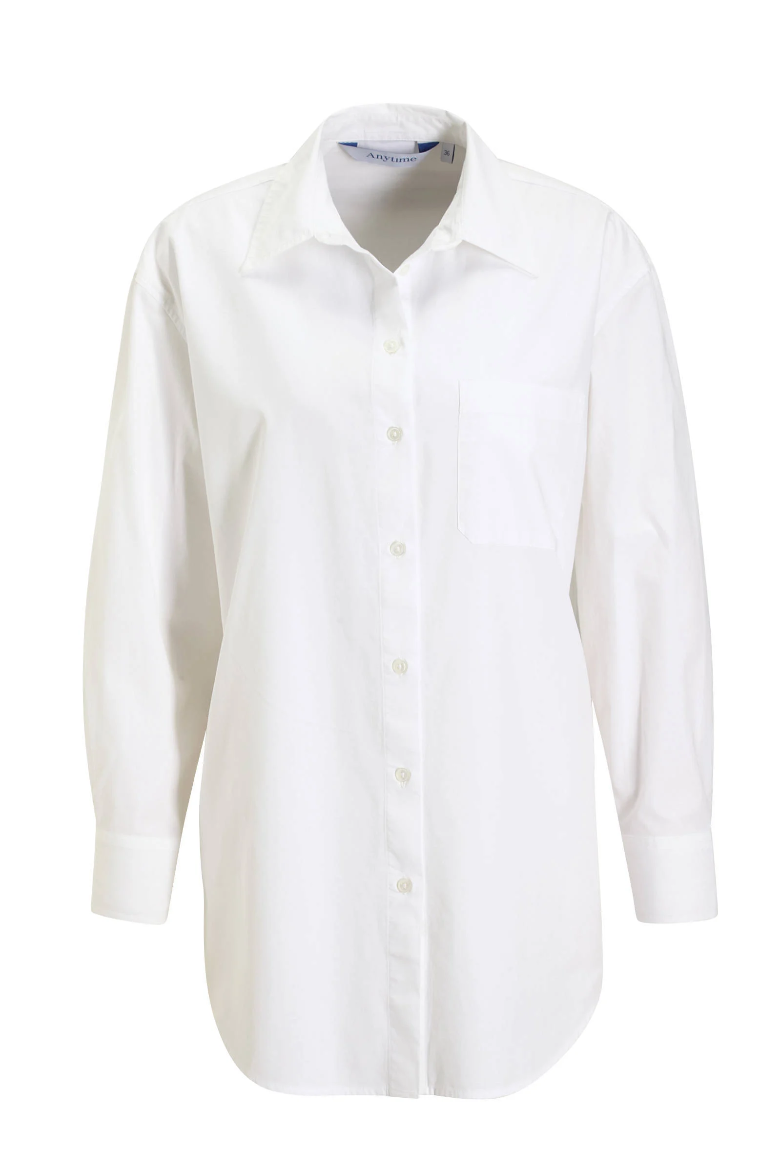 anytime oversized poplin blouse wit