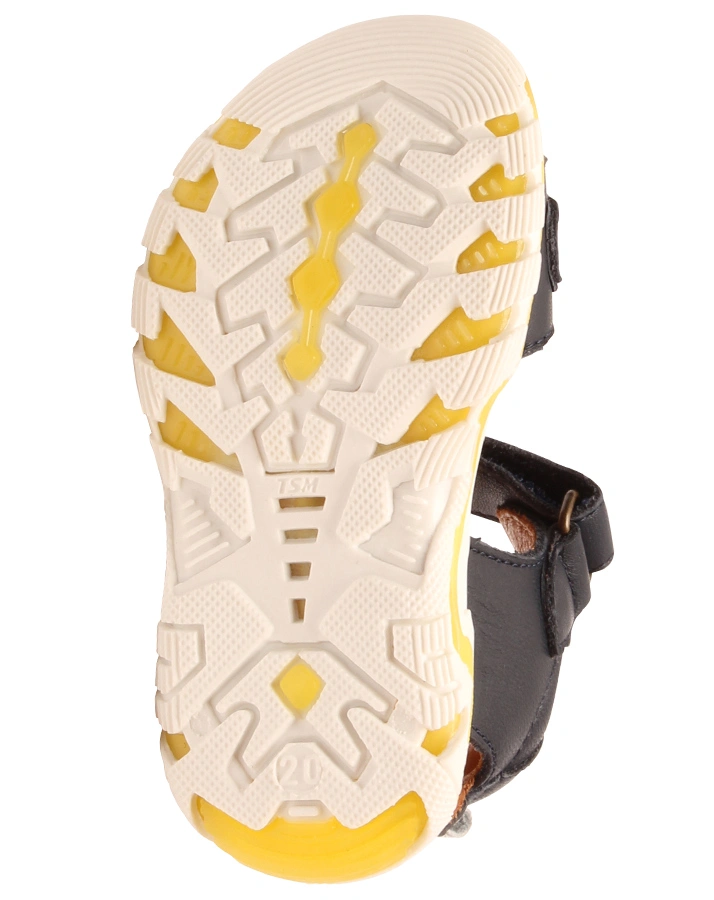 Leder-Sandalen ARTHUR mit Klett in navy