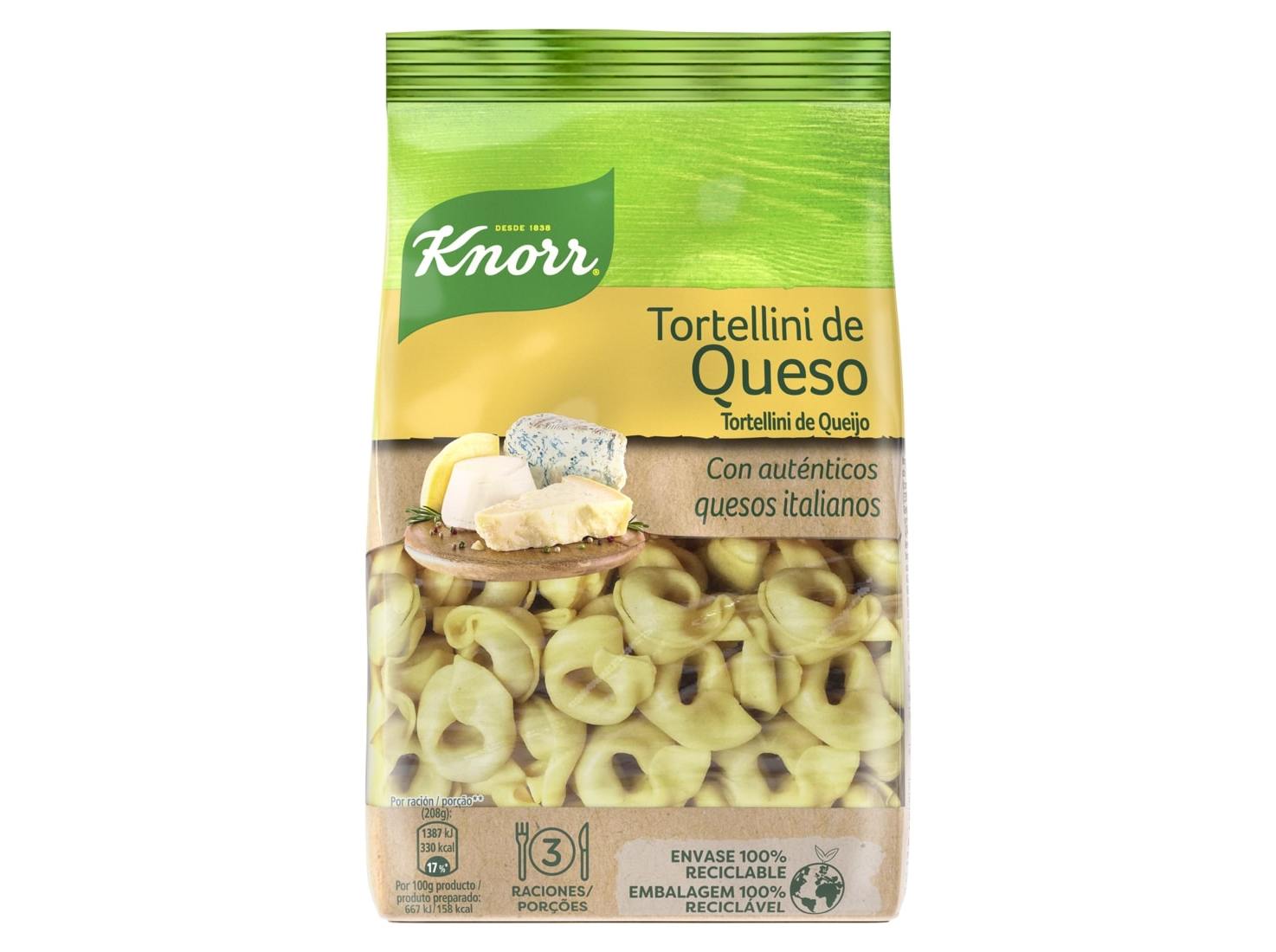 MASSA KNORR RECHEADA QUEIJO 250G