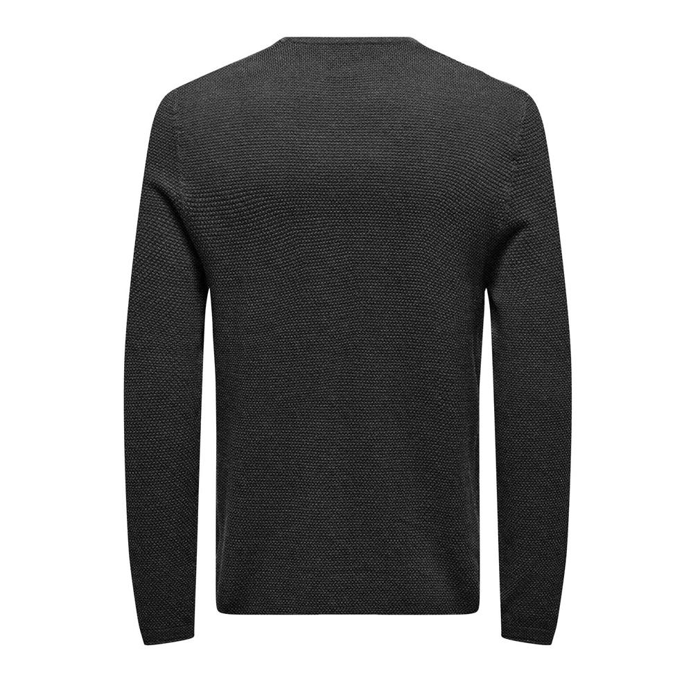Only & Sons Pull Gris Anthracite Homme Only & Sons Spanter