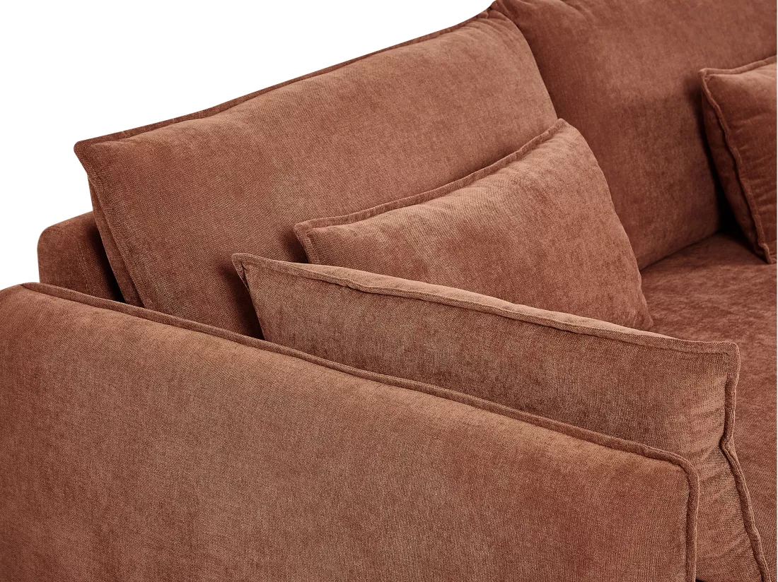 Canapé 3 places en tissu terracotta BALAVO