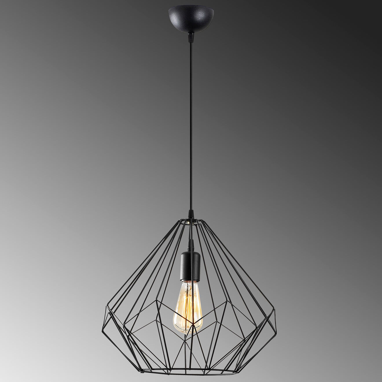 Sheen Suspension Diamond noire - D.37xH.129 cm