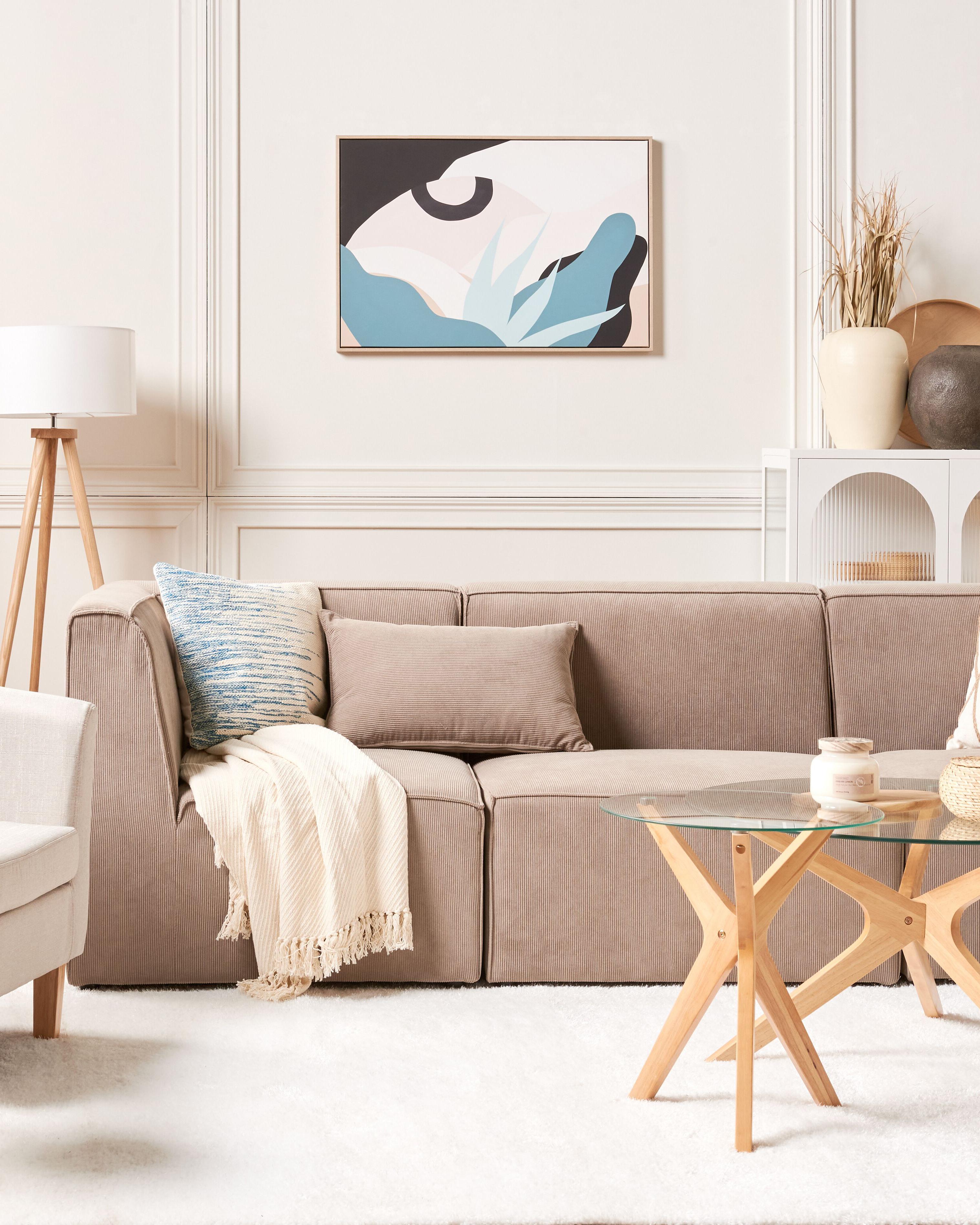 Canvas FORNEA Abstract motief 63 x 99 cm Meerkleurig