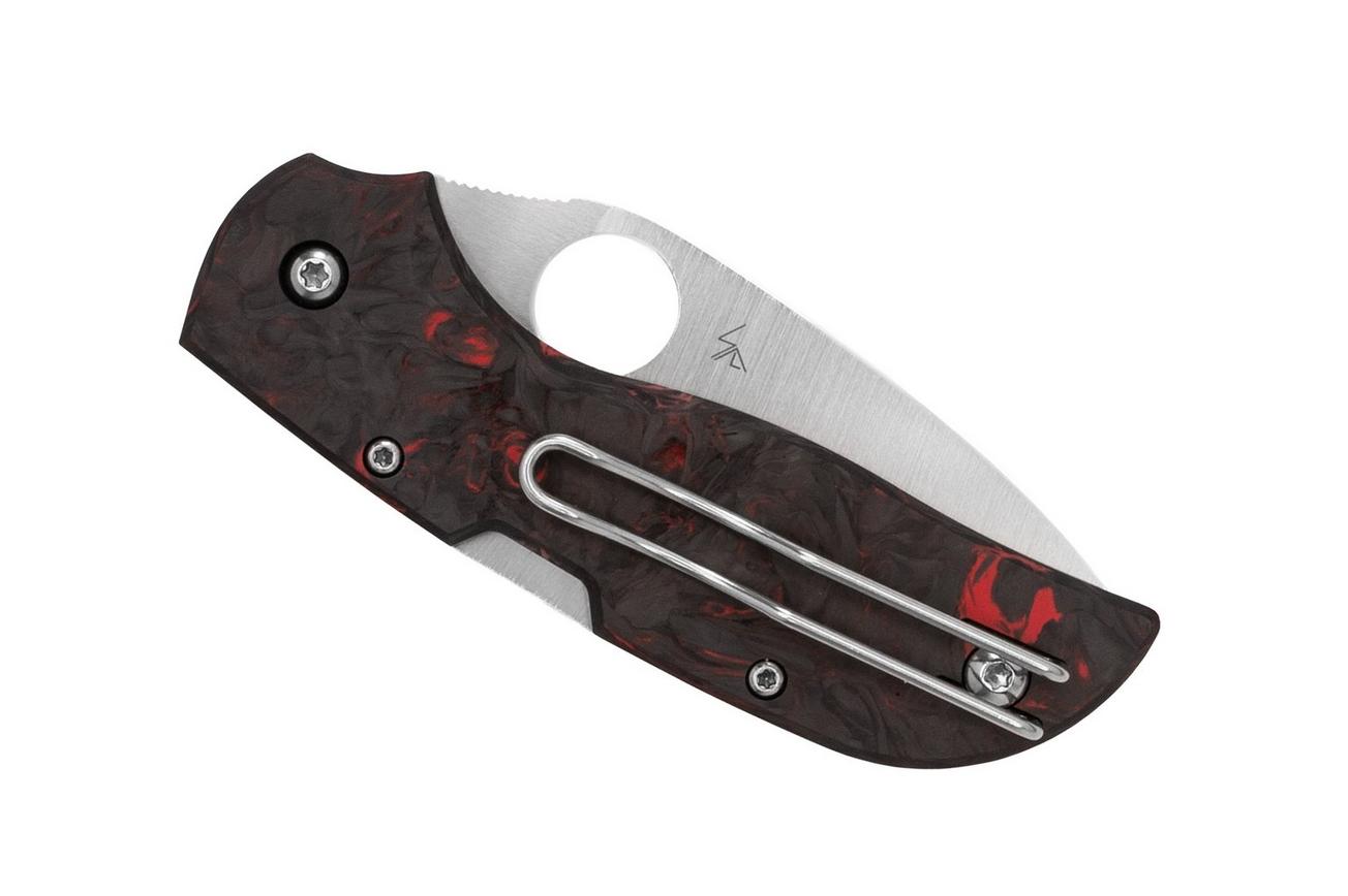 Spyderco Chaparral Red Fatcarbon C152CFRDP Satin CTS-XHP, Carbon Fiber, zakmes
