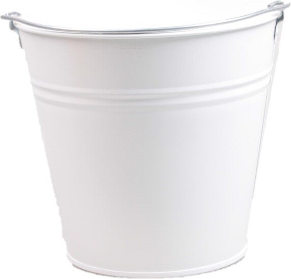 Zinc Collection plantenemmer Janne wit 24,5 x 24,5 x 23 cm