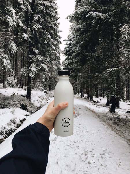 24Bottles  Urban flaske Stone Finish, Ice White -  500 ml.