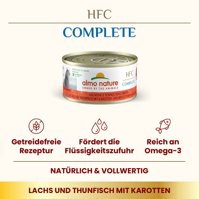 Almo Nature HFC Lachs&Thunfisch mit Karotte 70g