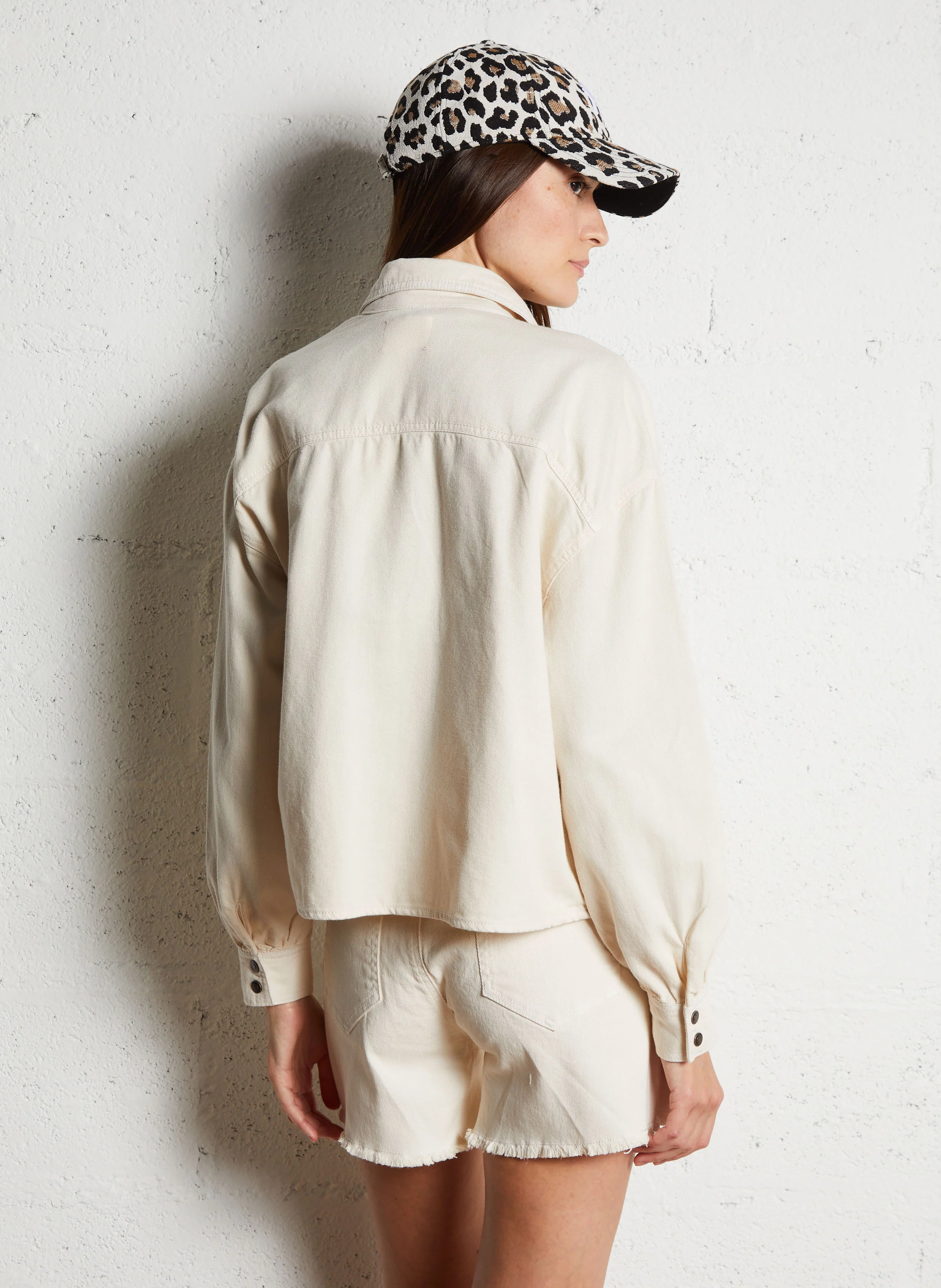CLARA - Veste col classique en lin | Beige
