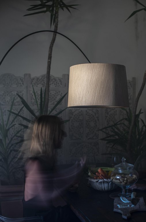 Foscarini Twiggy Wood booglamp LED Greige/Oak