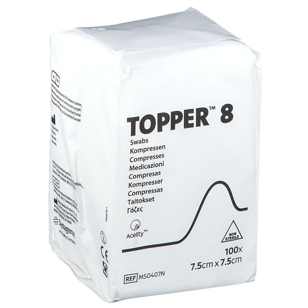 TOPPER® 8 Kompressen unsteril 7,5 x 7,5 cm