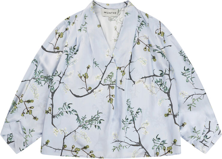 MUNTHE LHO Silk Blouse Dust green