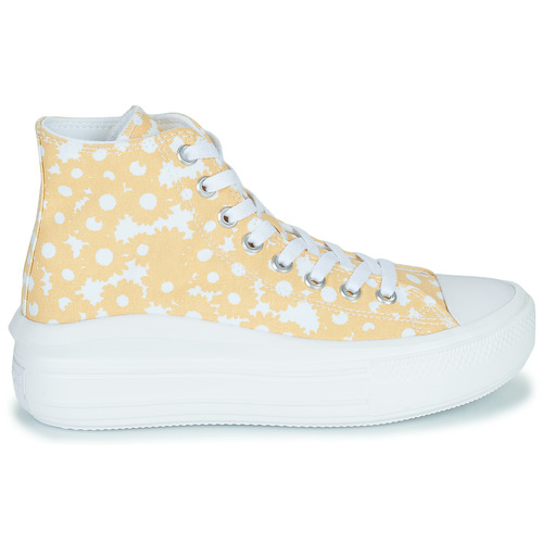 Converse - CHUCK TAYLOR ALL STAR MOVE FLORAL PLATFORM LO-FI CRAFT HI - Jaune