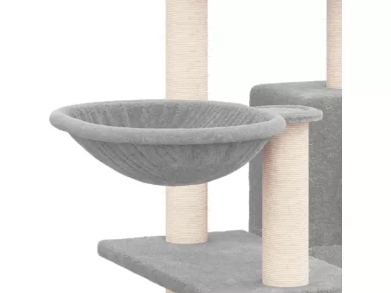 Arbre à chat avec griffoirs en sisal Gris clair 82 cm